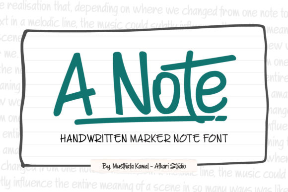A Note: The Handwritten Font for Authentic Web Design