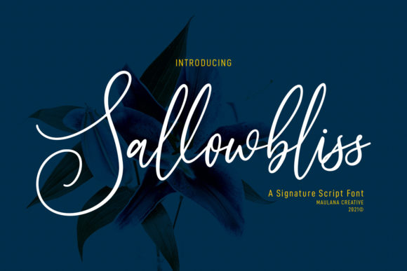 Sallowbliss: A Timeless Script Handwritten Font for Makers